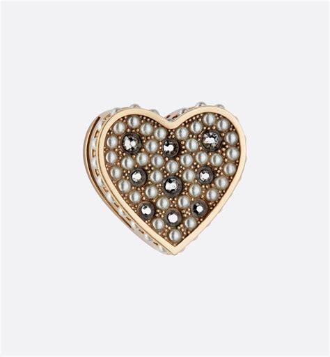 My ABCDior Heart Badge Pale Gold